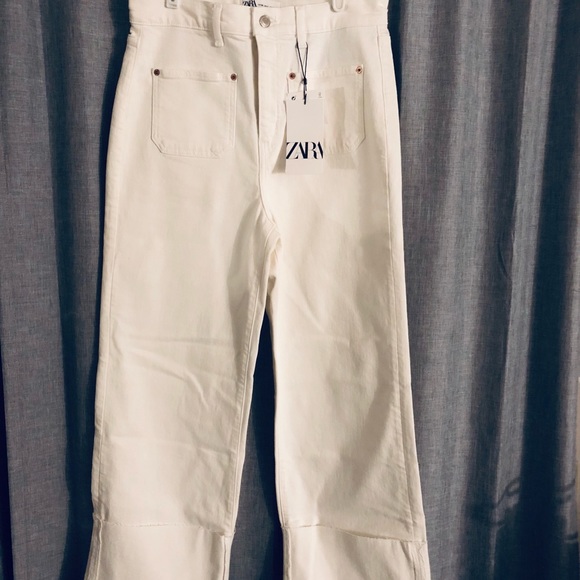Zara wide leg white denim pant - Picture 4 of 4